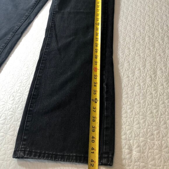 Shein Women's Size Large Black Cotton Blend straight Denim Jeans, dark wash - Picture 5 of 8